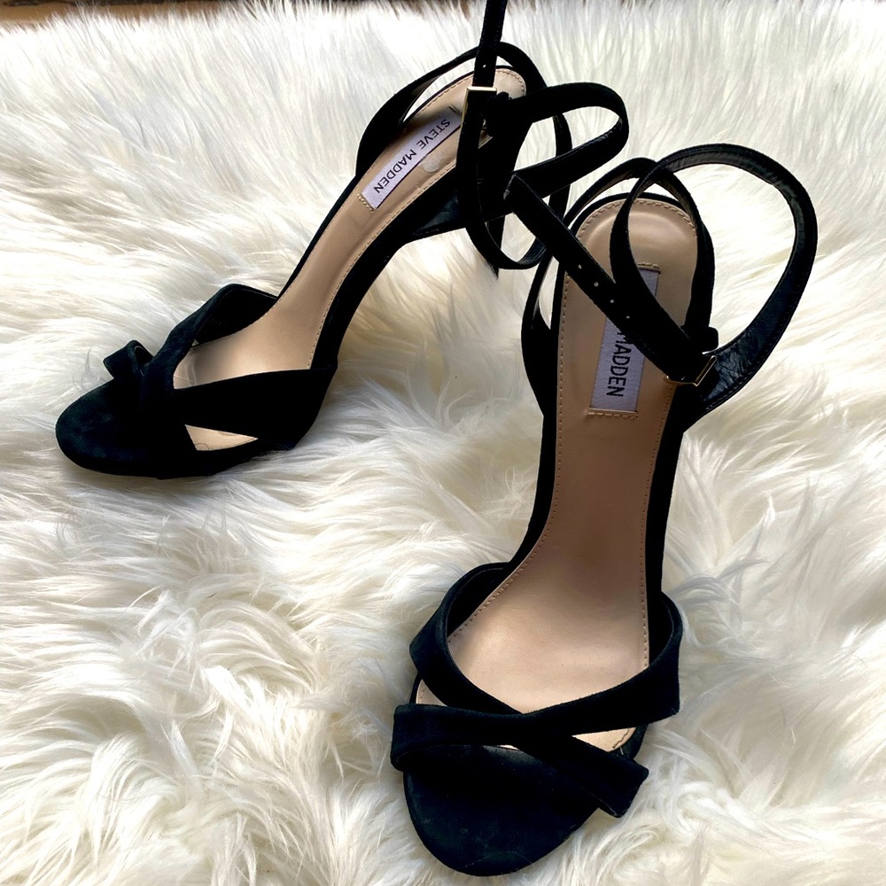 Steve Madden Black Suede Heels
